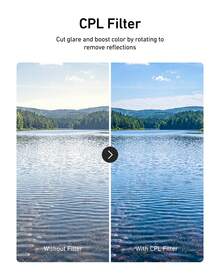 TELESIN CPL VND Black Diffusion Mist Effect 1/4 Lens Filter Kit ND4 ND16 ND64 Magnetic Lens Filter Kit For Insta360 Luna Ultra Filter Frame Set For Traveling Vlogging Shooting - View 7