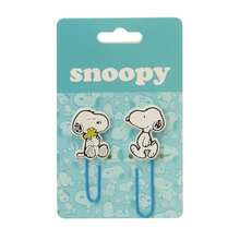 Safta SNOOPY 史努比回形針，2個裝，吸塑包裝，兩種不同尺寸，學校和辦公用品，文件和文件夾整理器，尺寸為7.5x12.5厘米 - 迴紋針 - 查看 1