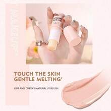 Waterproof Color-Changing Blush Stick - Dual Use For Lips And Cheeks, Lightweight Coverage, Suitable For All Skin Tones, Can Be Used As Lipstick Multi-Purpose Makeup - Multicolor - View 6