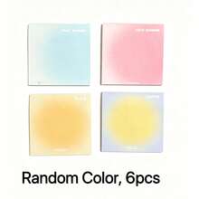 1pc/2pcs/4pcs/6pcs (1pc=50 Sheets) Gradient Japanese Salt Style Sticky Notes | High Quality Elegant, Strong Adhesion, Essential Notebook For Students - one-size - View 8