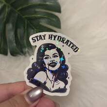 Stay Hydrated Vampire Blood Halloween Sticker | Kindle, Bookish, Booktok, Book Lover, Laptop, Water Bottle - Star Film - View 1