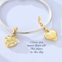 1pc 18K Gold Plated Cat Dog Pet Enamel Lucky Cat Moon Star Heart Charm Bead Suitable For Bracelet Necklace DIY Jewelry Making Gift For Girls Women Perfect Holiday Gift Creative Versatile Birthday Anniversary Wedding Favor Gift - Gold - View 3