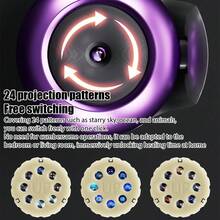 Proyector de Luz Nocturna de Noche Estrellada de la Galaxia, Nuevo 2 en 1 Portátil 2026, Incluye 24 Diapositivas de Proyección, Luz Nocturna LED con Control de Brillo Ajustable 360° - Multicolor - Ver 7