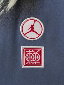 Jordan Men's AS DF SPT STMT GFX SS Crew Neck Short Sleeve Knit T-Shirt TIQ7287-491 - Dusty Blue - View 4