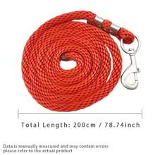 360° Rotating Hook Horse Lead Rope, Outdoor Horse Tethering Lead Rope, Anti-Tangle Horse Lead Rope, Equestrian Training Horse Lead Rope Horse Tack - PP Horse Lead Rope 2M - View 7