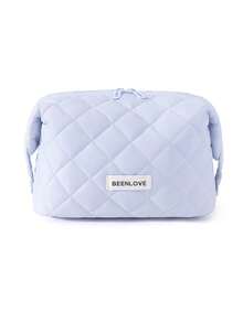 Fashionable Multifunctional Quilted Cosmetic Bag, Portable Zipper Travel Toiletry Bag, Classic Large Capacity Puffy Makeup Organizer, Casual Handbag, Warm Down-Like Texture Small Bag, Suitable For Vacation Travel, Weekend Trips And College Dorm Daily Use - Multicolor - View 15