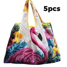 1件女款托特包，2D創意動物圖案，花卉印花，大容量，極簡設計，百搭風格，通勤、旅行、購物，方便開合設計，多功能，適合各種場合，經典，易於清潔，易於搭配 - 彩色 - 查看 21