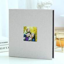 1pc Self-Adhesive Photo Album 3x5 4x6 5x7 8x10 Scrapbook 40 Blank Pages Linen Cover DIY Photo Album With Metal Pen - Linen Photo Album With Window - View 11
