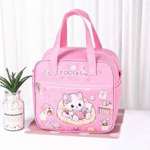 Lunch Box Bag, Insulated Lunch Bag, Thickened Portable Large Capacity Cute Lunch Box Bag, Storage Bag - Handbag, Cartoon Theme Design, Suitable For Students, Office Workers, Outdoor Picnic, Multi-Purpose, Can Be Used As Birthday Gift, Holiday Gift. - View 7