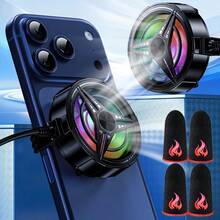 Smartphone Cooling Fan, USB Powered, Operates Quietly, Designed For Mobile Gaming ,As A Radiator For Phones,Finger Covers For Game Playing. - Black - View 11