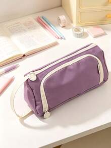 Handheld Pencil Case, Large Capacity Pencil Bag, Stationery Bag, Pencil Box, Multi-Functional Pencil Case, Makeup Storage Bag, Desk Organizer, School Supplies, Office Supplies, Multi-Functional Storage Bag - Multicolor - View 9