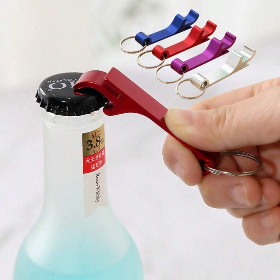1pc Multifunctional Beer Bottle Opener - Keychain Opener, Can Opener, Compact And Practical, Easy To Carry - View 1