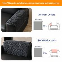 SANMOSPIN 1pc Soft Cotton Velvet Sofa Cushion Cover, Bohemian Style, Suitable For Autumn/Winter, Pet-Friendly, Machine Washable, Fits 1/2/3/4/5 Seater Sofa, Easy To Install, Living Room Bedroom Study Home Decor - Dark Grey - View 7