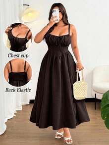 Vestidos Tallas Grandes - Café integral - Ver 1