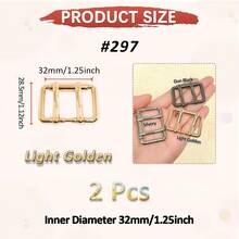 SinHo Double Prong Buckle Replacement, 2pcs Zinc Alloy Buckle, High-Quality Metal Strap Hardware, Ideal For Bags & Belts, Leathercraft Accessory - Multicolor - View 15