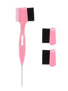 Detachable & Replaceable Edge Control Double-Sided Brow Brush With Steel Pointed Tail, Multi-Function Hair Styling Tool For Smoothing Flyaways, Trimming Sideburns, Hairline And Eyebrow Grooming, Washable & Replaceable Brush Head - Multicolor - View 11