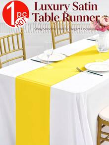 1-6 piezas Camino de mesa de satén rojo, camino de mesa de seda suave y sedosa de 12 in x 108 in, decoración de silla, decoración de habitación, decoración de mesa de comedor, perfecto para fiesta, boda, banquete, Navidad - Multicolor - Ver 18