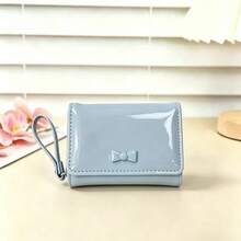 Dompet Pendek Wanita, Dompet Koin Multi-Slot Kartu dengan Pita Lucu - MultiWarna - View 8
