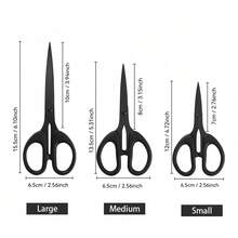 Multifunctional Black Stainless Steel Handmade Scissors, Smooth And Sharp Blade, Practical And Durable Manual Scissors, Suitable For DIY Art Creation, Office Desk Use, School Learning And Various Home Cutting Scenarios - Multicolor - View 3