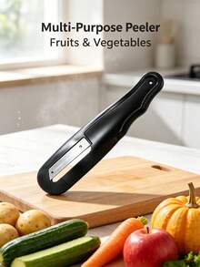 2/1pc Multifunctional Fruit Vegetable Peeler, Portable Kitchen Gadget For Home Cooking, Fits Christmas Home Decor, Autumn Decor Home, Halloween Deorations, Back To School, Back To School Things, Nice Holiday Party Gift - Multicolor - View 3