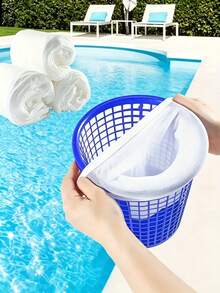40/20/10/2 Pack Elastic Pool Skimmer Filter Socks, Heavy Duty Fine Nylon Mesh Swimming Pool Filter Bags, Reusable Debris Collection Bags, Suitable For Inground, Above Ground Pools, Hot Tubs And Pool Vacuums, Practical Pool Cleaning Maintenance Accessories - Multicolor - View 1