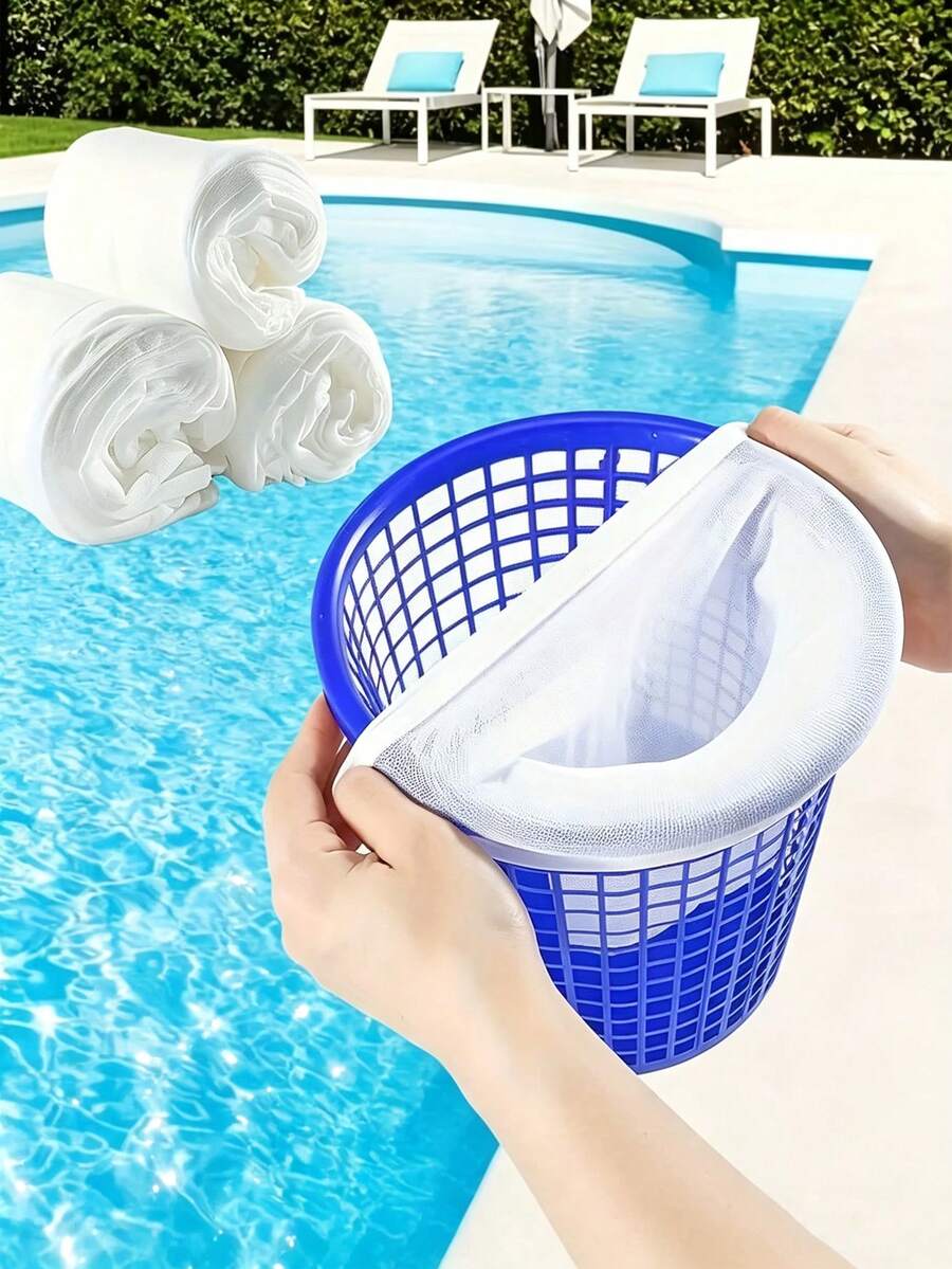 40/20/10/2 Pack Elastic Pool Skimmer Filter Socks, Heavy Duty Fine Nylon Mesh Swimming Pool Filter Bags, Reusable Debris Collection Bags, Suitable For Inground, Above Ground Pools, Hot Tubs And Pool Vacuums, Practical Pool Cleaning Maintenance Accessories - Multicolor - View 1