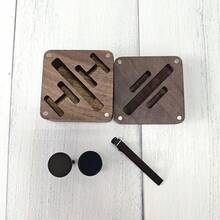 1 Set Of Personalized Metal Cufflink, Tie Clip And Walnut Wood Storage Box, Custom Wedding Accessories For Men, Groomsmen Gifts, Gifts For Fathers - Multicolor - View 9