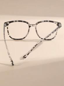 1 Pair Classic Black Square Frame Non-Prescription Glasses, Women's Glasses, Clear Lenses, Simple For Daily Commute And Outings - Multicolor - View 4