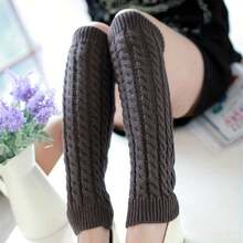 1 Pair Women's Stirrup Leg Warmers, Slouchy College Style, Versatile Spring/Autumn/Winter Fashion Knitted Minimalist - Multicolor - View 5