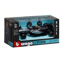 Burago F1 Mercedes-AMG W16 2025#12 Antonelli 1:43 比例合金模型車,附真實細節,Mercedes F1 複刻版,銀色與黑色車身,官方授權產品,建議 3 歲以上使用 - F1 W16 #12 - 查看 3