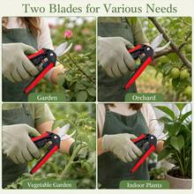 Effortless Stainless Steel Sharp Pruning Shears For Fruit Trees, Home Flower And Potted Plant Trimming Tool With Non-Slip Handle, Gardening Thick Branch Cutter, Landscaping Grafting And Harvesting Manual Pruning Tool - A - View 5