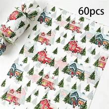 10/30/60 Sheets Colorful Christmas Tree Pattern Wrapping Paper, Can Be Used With Stickers, 50*35cm Gift Wrapping Paper, Suitable For Wedding, Christmas Gift, Birthday Gift Wrapping, Bouquet Filler, Party Gift - Snowy Pine Tree - View 13