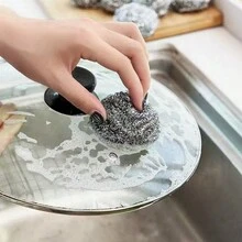 Stainless Steel Wire Scrubbing Balls [20pcs] Kitchen Dishwashing Pot Cleaning Supplies - 20Pcs - View 4