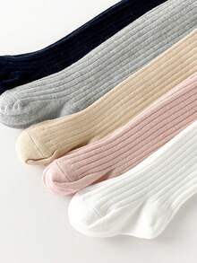 5 PCS Baby Toddler Leggings Children's Lightweight Solid Color Tights In Simple Style For Baby Girls In Spring & Autumn Seasons - Multicolor - View 7