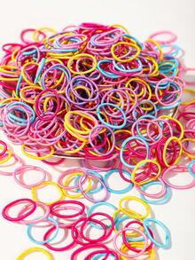 500/200/100/50/20pcs Girls Children Simple Hair Ties Non-Damaging Hair ...