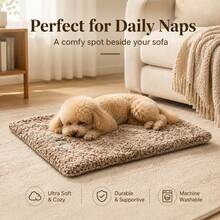 Washable Pet Mat, Dog Bed, Dog Pad, Cat Bed, Dog Bed, Anti-Slip Temperature-Locking Warm Mat, Universal For Cats And Dogs, Suitable For Indoor Dog Cages, Sofas, Cars, Floors, All Seasons - Light Grey - View 4