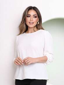 Women Blouses & Shirts - 白色的 - 查看 4