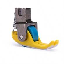 1pc Single Needle Roller Presser Foot For Both Thin And Thick Fabrics With Interchangeable Narrow Roller - Yellow - View 6