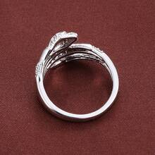 1pc Creative Snake Design Synthetic Zirconia Embellished Fashion Ring For Women - Multicolor - View 7