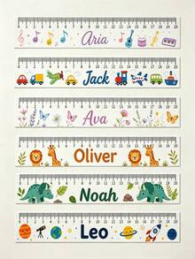 Personalized 20cm Transparent Ruler - Customizable Name And Pattern, Multiple Designs. Durable, Easy To Read And Fade-Resistant. Suitable For Home, Office And Study Use. Perfect Gift For Back To School, Graduation, Christmas And Birthday - Multicolor - View 5