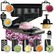Multi-Blade Detachable Kitchen Vegetable Slicer, Grater, Dicer And Chopper, Convenient Home Cooking Tool - Multicolor - View 2