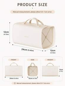1pc 4-In-1 Detachable Portable Makeup Bag, Multifunctional Cosmetic Storage Bag, Practical Travel Toiletry Bag, Suitable For Cosmetics And Stationery, Perfect For Vacation, Back To School, Christmas, Birthday Gift - Multicolor - View 5