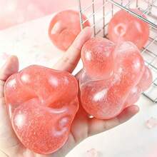 1pc Peach Ice Cream Ball - Soft Touch - Anxiety Relief - Stress Relief Toy - Birthday - Party - Halloween - Best Gift - Multicolor - View 1