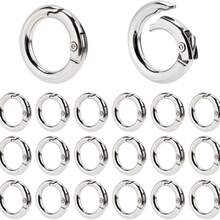 4pcs Flat Spring O-Rings, 4pcs Round Metal Key Rings, Suitable For Buckle Bags And Handbags Key Ring Clasp - Multicolor - View 6
