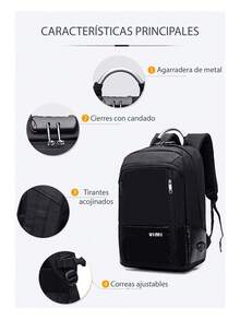 Mochila Con Diseño Retro Y Casual Para Actividades Escolares Laptop Y Tabletas Multiusos - Ver 4