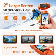 Portable Handheld Digital Camera, 4K Video Recording, 270° Rotating Lens, With Flash, Supports Night Shooting, Autofocus, Landscape/Portrait Modes, Equipped With A 64Gb Sd Card, 1200mAh Battery - View 4