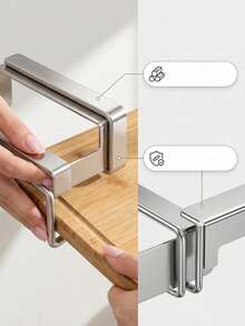 1/3/6/10pcs High Quality Under Cabinet Cutting Board Rack And Space-Saving Kitchen Storage Rack, Fashionable And Practical Iron Rack, Keep Countertop Neat And Organized, Easy Access, Essential Kitchen Utensils And Home Necessities - View 6