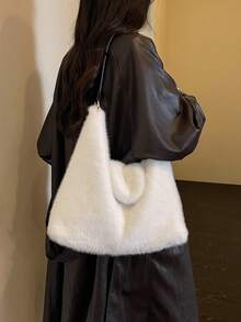 Niche Design New Fashion Versatile Premium Handbag Shoulder Underarm Commuter Bag - White - View 3