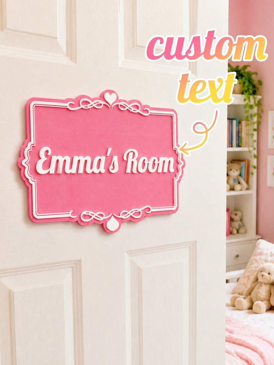 Custom 3D Printed Door Signs: Personalized Design, Handcrafted With Premium Materials. These Personalized Door Signs (Including Custom 3D Printed Bedroom Door Signs) Are Suitable For A Wide Range Of Scenarios, Whether It's Bedrooms, Teen Rooms, Game Rooms, Urban Spaces, Educational Institutions, Entertainment Venues, Or Home Entryways, They Can Fit Perfectly. They Are Both Unique Wall Decor Art Pieces And Suitable For Various Indoor And Outdoor Environments. - Multicolor - View 1