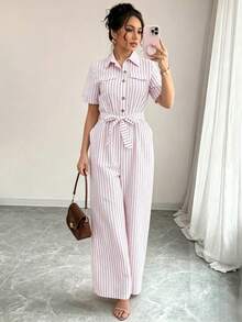 Plus Size Jumpsuits - Pink - View 1
